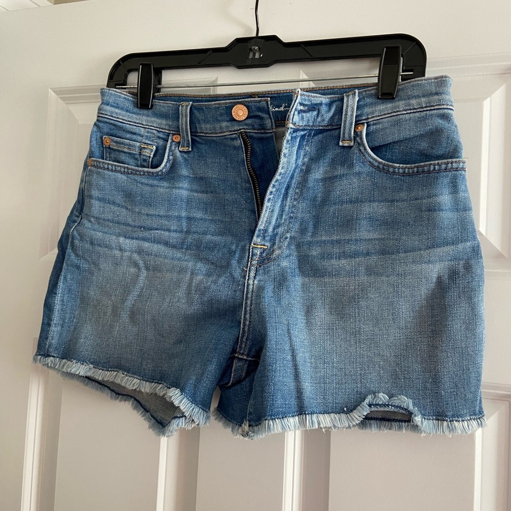 7 For All Mankind Medium Blue Denim Jean Shorts